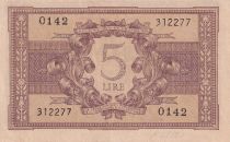 Italy 5 Lire - Helmeted woman - 1944 - P.31a