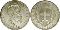 Italy 5 Lire, Victor Emmanuel II - Arms - 1874 M BN