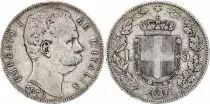 Italy 5 Lire Umberto I - Arms - 1879 R Rome Silver