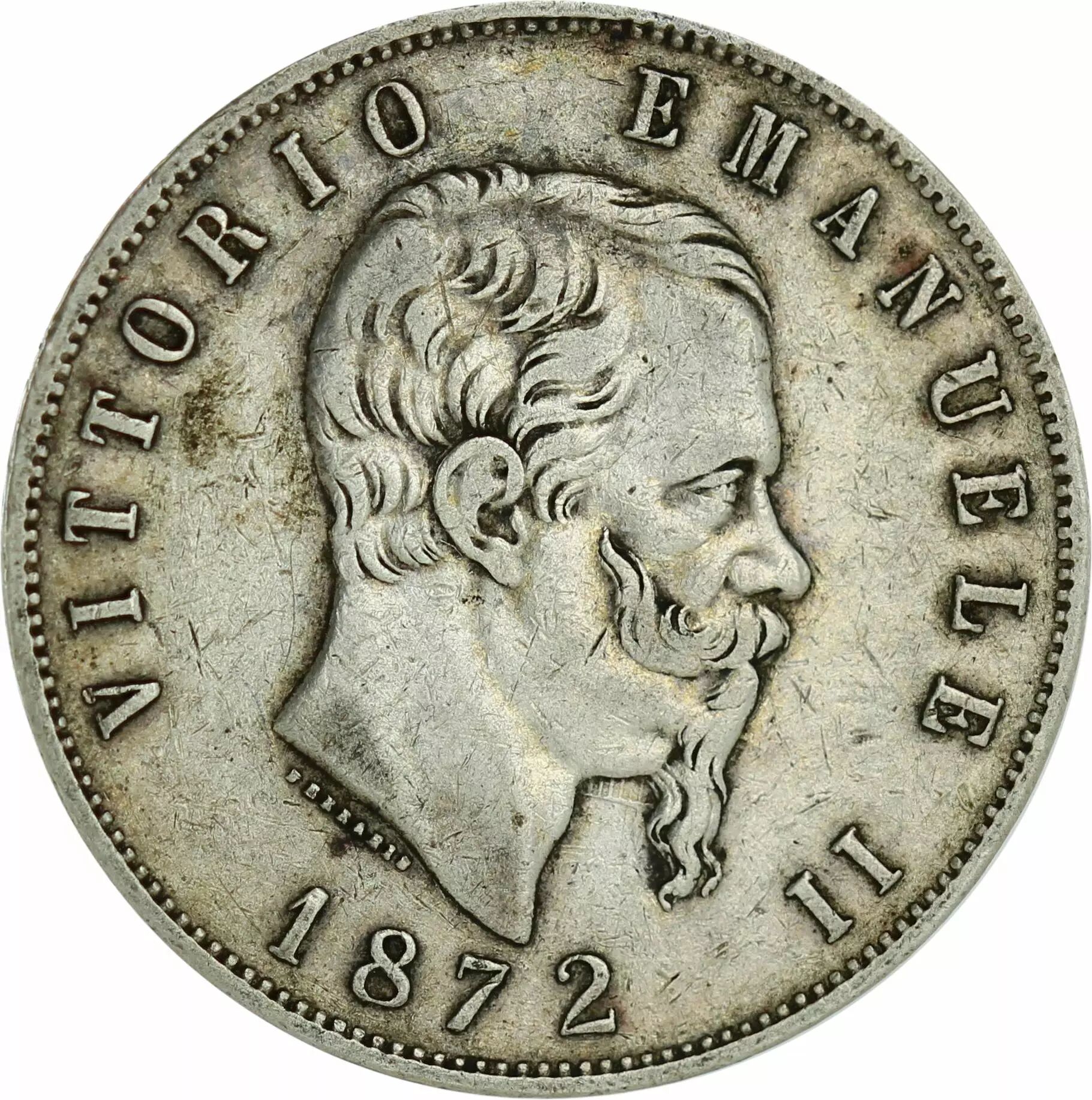 Coin Italy 5 Lire Vittorio Emanuele II 1861 1878 Silver Coin Italy 5 Lire Vittorio Emanuele II 1861 1878 Silver