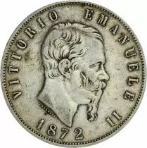 Italy 5 Lire Vittorio Emanuele II - 1861-1878 - Silver
