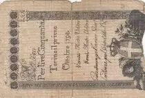 Italy 50 Lire Regie Finanze-Torino - Arms 1794  n°66811