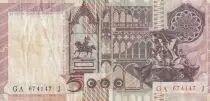 Italy 5000 Lire - Man - 1980 - Serial GA - P.105c
