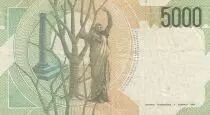 Italy 5000 Lire - V Bellini - 1985 - Serial NC - P.111b
