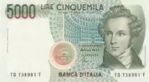 Italy 5000 Lire - V Bellini - 1985 - Serial TD - P.111c
