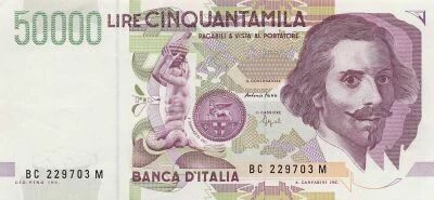 Italy 50000 Lire - Bernini - 1992 - P.116