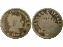 Italy Napoleon I - 15 Silver Soldi - 1808 M Milan