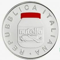 Italy Nutella - Red version - 5 Euros Silver Colour ITALY 2021 - Italian Excellence