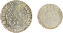 Italy Set of 2 coins - Football World Cup 1990 - Silver - 1989