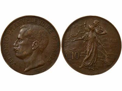 Italy Vittorio Emanuele III - 10 Centesimi - 1911 R Rome