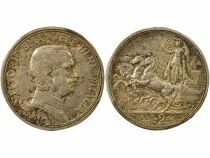 Italy Vittorio Emanuele III - 2 Silver Lira - 1915 R Rome