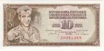 Iugoslavia 10 Dinara - Steelworker - 1968