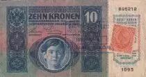 Iugoslavia 10 Kronen - Boy head - Coat of arms, stamp - P.6
