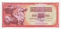 Iugoslavia 100 Dinara - 1981 - Replacement - P.90b
