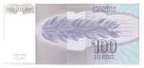 Iugoslavia 100 Dinara Young woman - Stalk