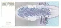 Iugoslavia 100 Dinara Young woman - Stalk