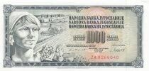 Iugoslavia 1000 Dinara - 1981 - Replacement - P.92d