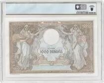 Iugoslavia 1000 Dinara 1931 - Queen Marie - PCGS 63