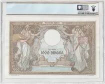 Iugoslavia 1000 Dinara 1931 - Queen Marie - PCGS AU 58