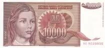 Iugoslavia 10000 Dinara - Young girl  - 1992 - Serial AE - P.116