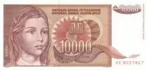 Iugoslavia 10000 Dinara Young girl