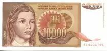 Iugoslavia 10000 Dinara Young girl