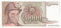 Iugoslavia 20000 Dinara - 1987 - Replacement - P.95