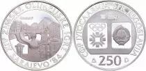 Iugoslavia 250 dinara - Olympics Games of  Saravejo 1984 - Silver - 1982 - Proof