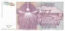 Iugoslavia 5 000 000 Dinara Nikola Tesla - 1993