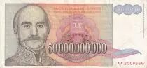 Iugoslavia 50 Milliards Dinara - Serbian Prince Milan Obrenovich - 1993 - Serial AA - P.136