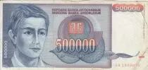 Iugoslavia 500 000 Dinara - Young man - Arms - 1993