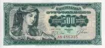 Iugoslavia 500 Dinara  - Farm Woman - 1963 - Serial AG - P.47a