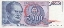Iugoslavia 5000 Dinara - 1985 - Replacement - P.93