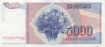 Iugoslavia 5000 Dinara - 1985 - Replacement - P.93