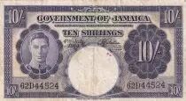 Jamaica 10 Shillings George V - 1960 - Serial 62D