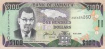Jamaica 100 Dollars, Sir Donald Sangster - Waterfall - 2009