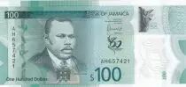 Jamaica 100 Dollars Marcus Garvey - Polymer - 2022 - Serial AH