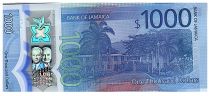 Jamaica 1000 Dollars -Sir Alexander Bustamante - Norman Manley - Polymer - 2022 Serial AM