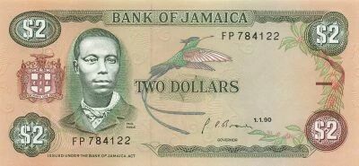 Jamaica 2 Dollars - 1990 - P.69