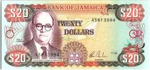 Jamaica 200 Dollars, Noel Nethersolle - Bank - 1985