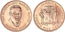 Jamaica 25 Cents - Marcus Garvey - 1996