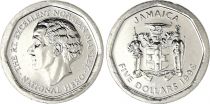 Jamaica 5 Dollars - Norman Manley - 1996