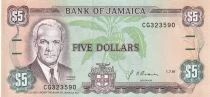 Jamaica 5 Dollars - Norman Manley - Old Parliament Building - 1991 - CG Series