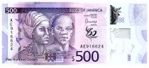 Jamaica 500 Dollars 60th anniversary of Independence - Samuel Sharpe- Polymer - 2022 Serial Ae