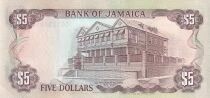 Jama&iuml;que 5 Dollars - Norman Manley - Ancien b&acirc;timent du Parlement - 1991 - S&eacute;rie CG