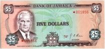 Jamaïque 5 Dollars, Norman Manley - 1978