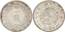Japan 1 Yen - Dragon - Meiji Year 45 - 1912 - Silver