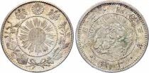 Japan 10 Sen - Dragon - Meiji Year 3 - 1870 - Silver