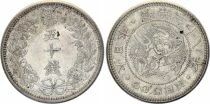 Japan 50 Sen - Dragon - Meiji Year 38 - 1905 - Silver