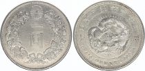 Japon 1 Yen Dragon  - 1892 Meiji 25